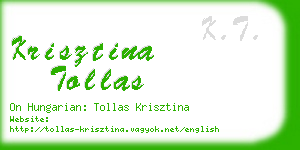 krisztina tollas business card